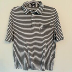 johnnie-O Striped Polo Shirt - Gray